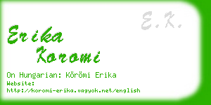 erika koromi business card